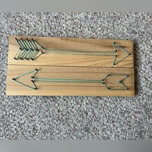 Teal String Art Arrow Wall Decor